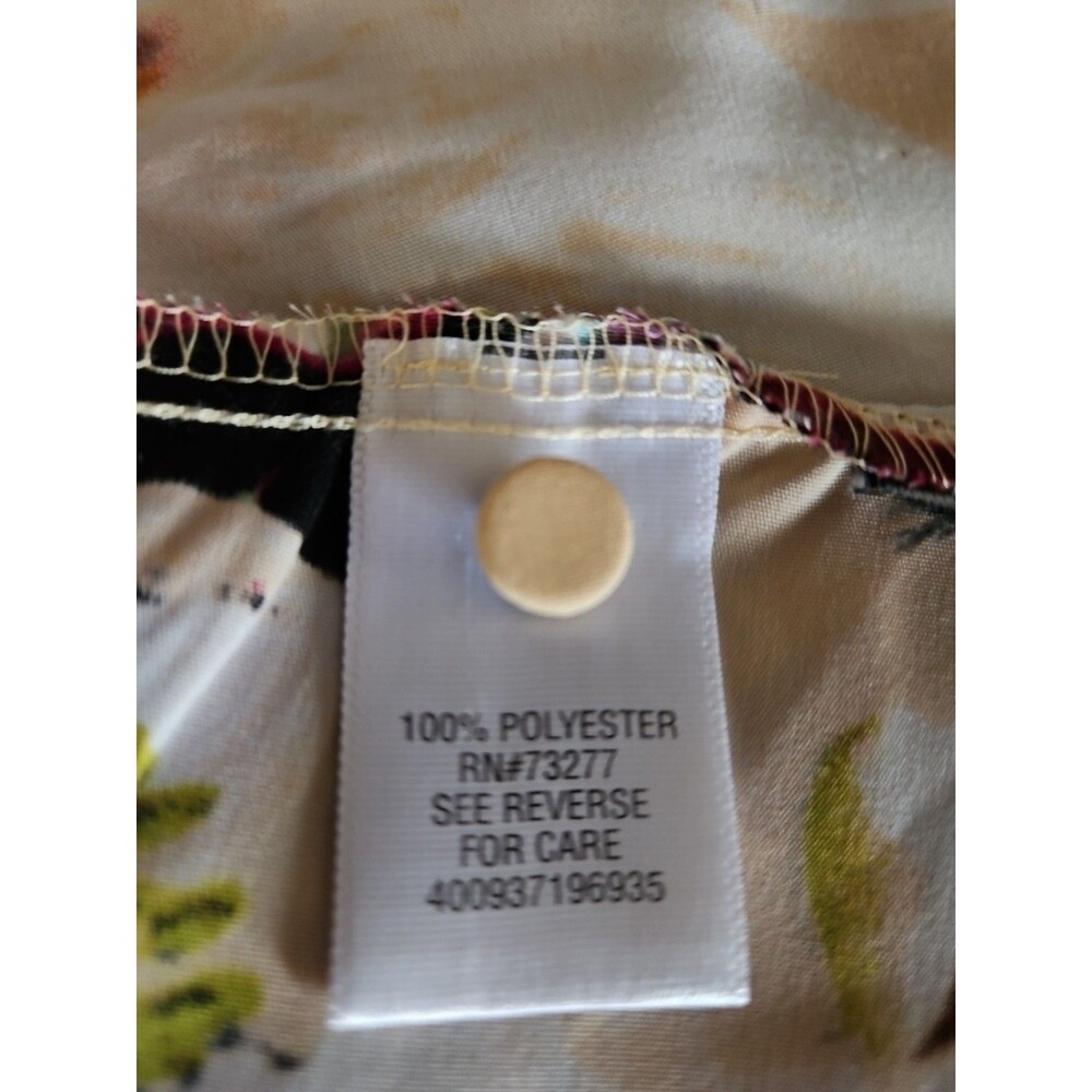 SIMPLY VERA Vera Wang Floral High Low Dress | Peach Botanical Artist Womens L - Picture 6 of 6